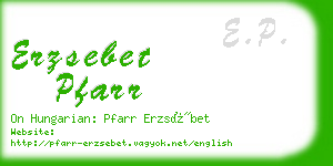 erzsebet pfarr business card